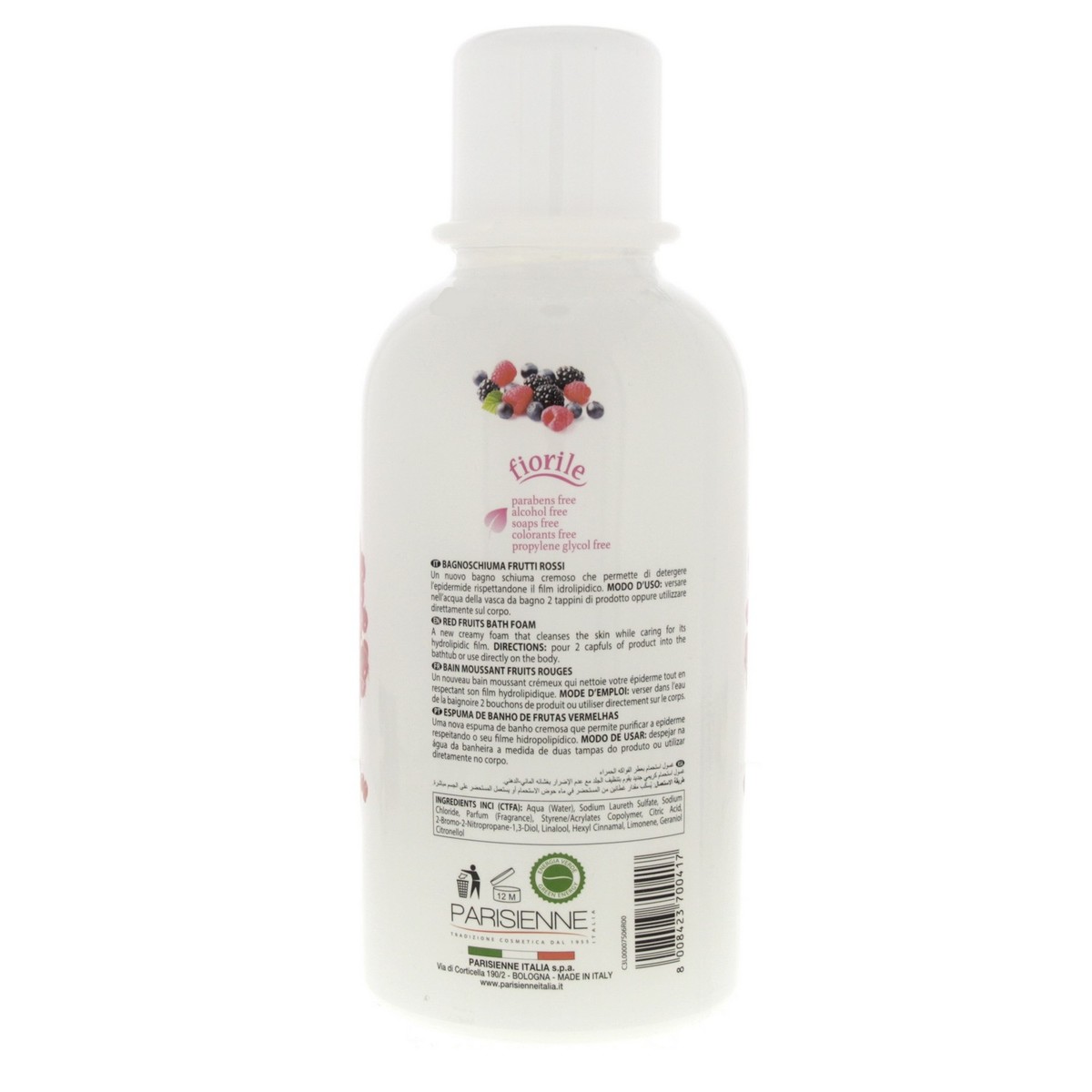 Fiorile Bath Foam Frutti Rossi Red Fruits 1000ml